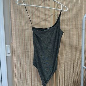 Express Size XS Black/Silver Bodysuit